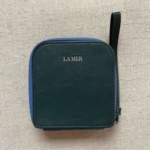 La Mer Green and Blue Accessories Case